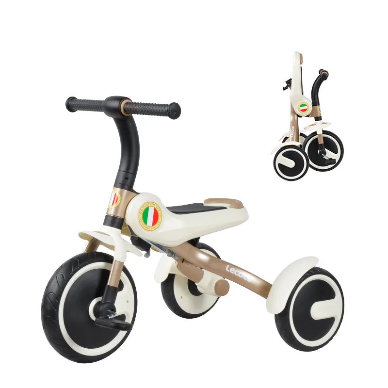 Ходунки для малышей детский трехколесный велосипед для 2-3-5-6 лет ребенок может Складные портативные вагонетки с противовесом - Цвет: color2