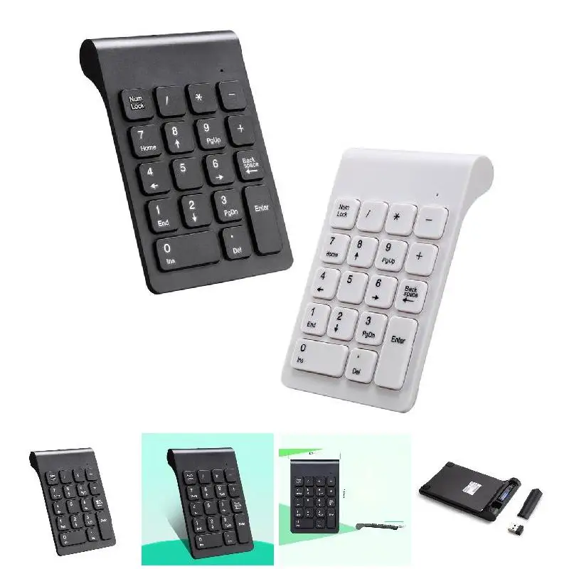 New Portable 2 4G Wireless Digital Keyboard USB Number Pad 18 Keys font b Mini b