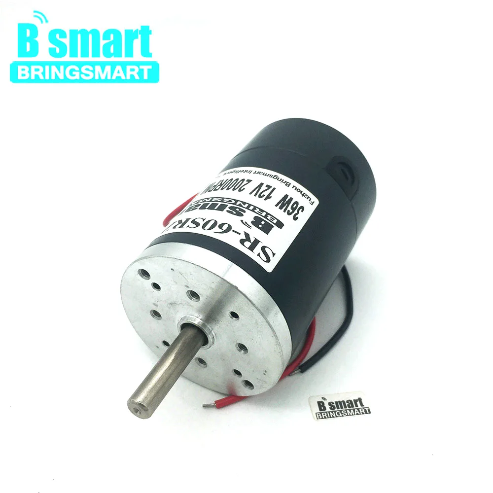 Bringsmart 60SRZ-Y двигатель постоянного тока 12V 24V постоянный магнит высокой Скорость мотор 4000 об/мин Реверсивный Мини электрический двигатель mrico инструмент DIY часть