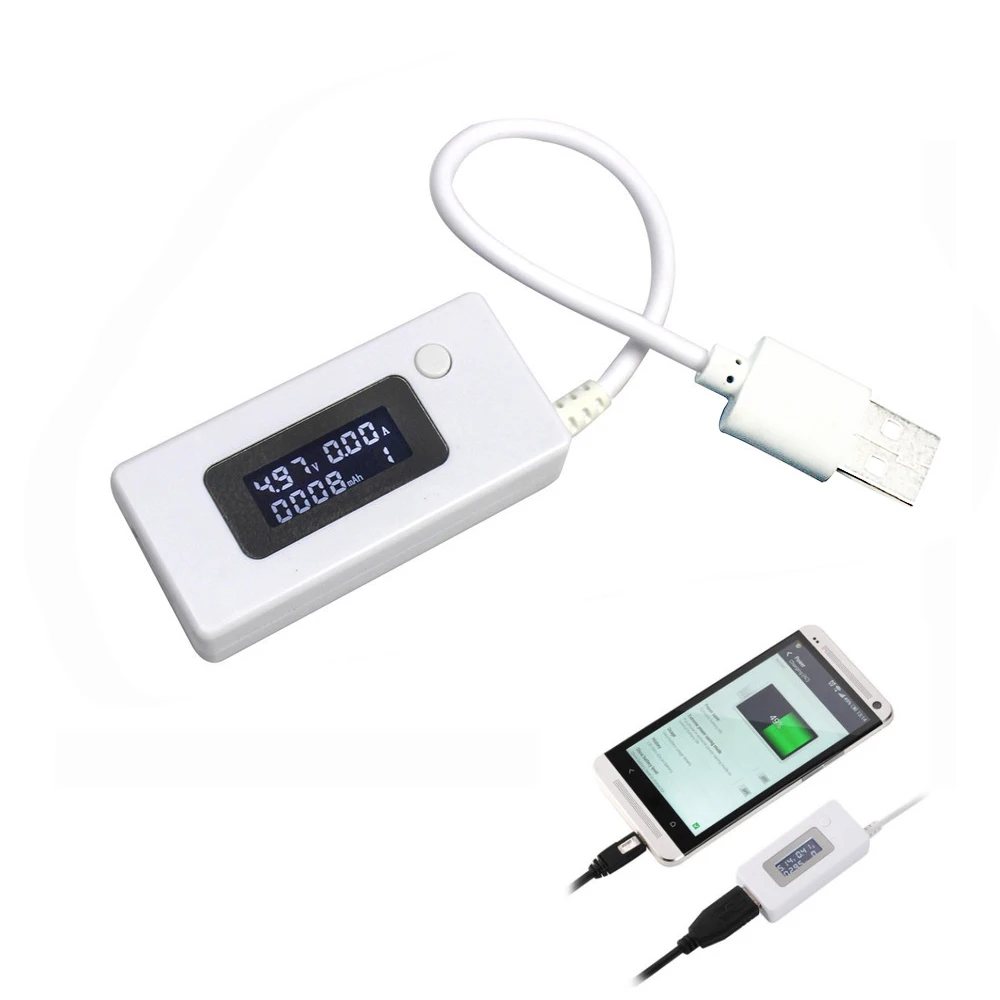

portable doctor voltage ammeter mobile power charger detector LCD mini mobile phone USB tester voltage tester digital voltmeter