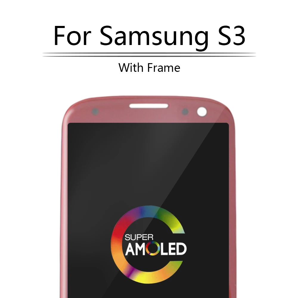 4," AMOLED для SAMSUNG Galaxy S3 lcd дисплей сенсорный экран с рамкой дигитайзер для SAMSUNG S3 lcd ekran S3 i9300 i9305 i747 lcd