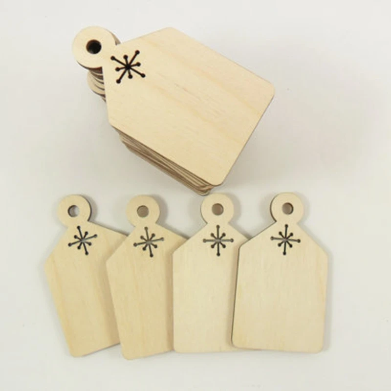 Лазерная резка деревянная заготовка подарок/ценники с отверстием. рукоделия