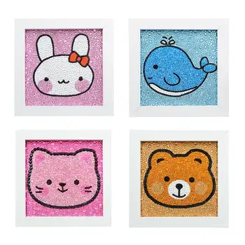 

Kids DIY Diamond Painting Toys Cartoon Drill Embroidery Light Cross Stitch Montessori Needlework Toys for Children Room Decors