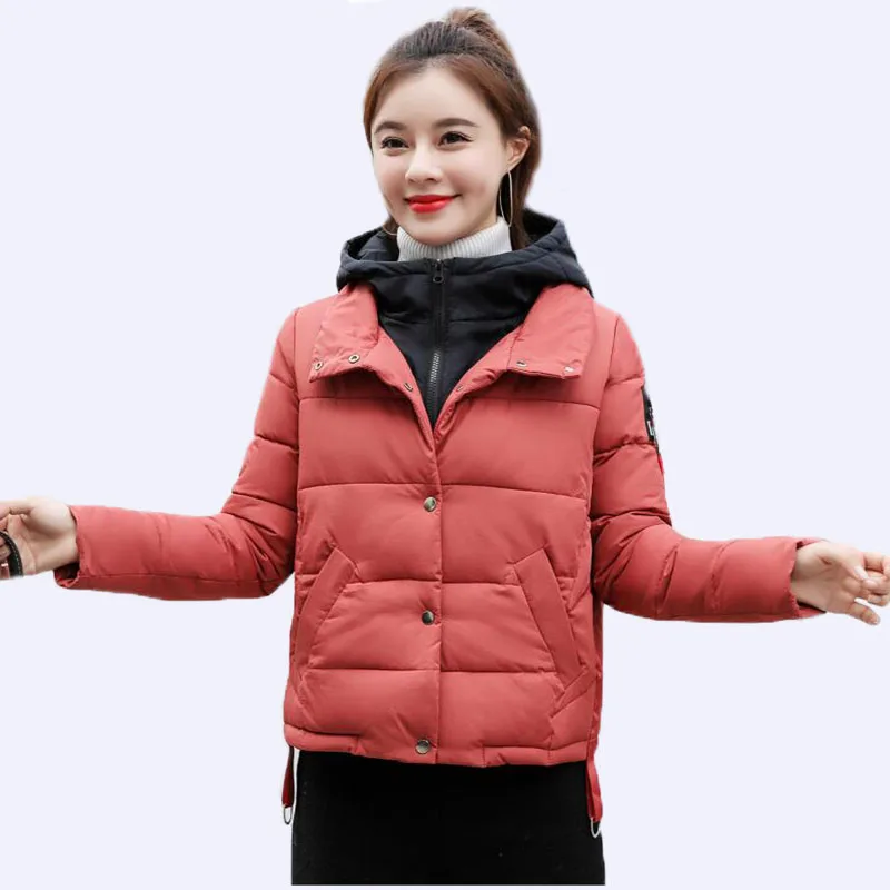 Новая мода короткая Парка женская куртка пальто 2019 зимняя куртка женские пальто Верхняя одежда женские парки