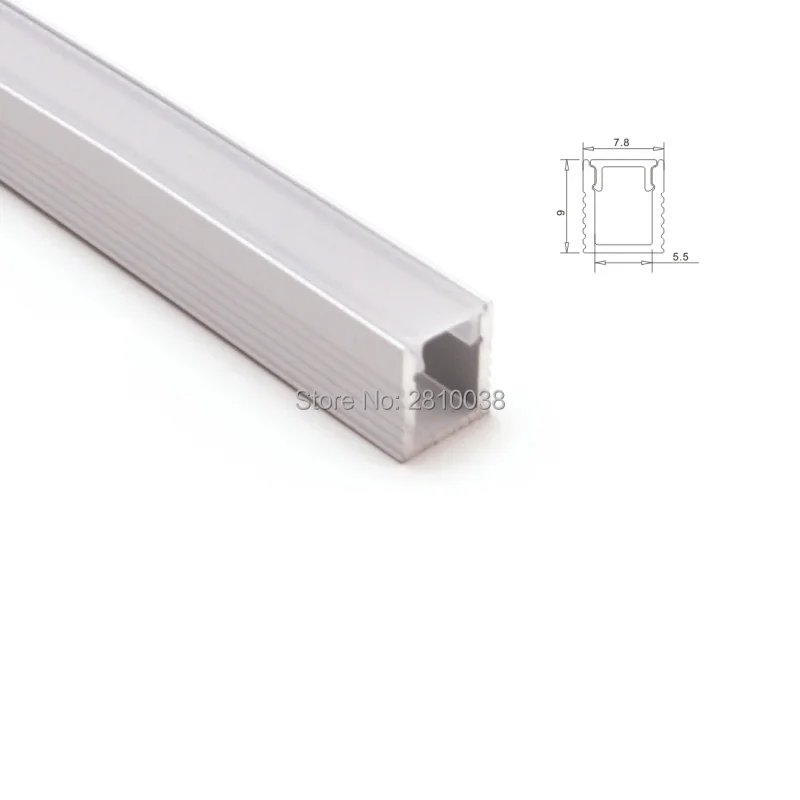 50X 1M Sets/Lot Super thin aluminium led profile and Narrow U-shape aluminum profile led strip light for wall or flooring light