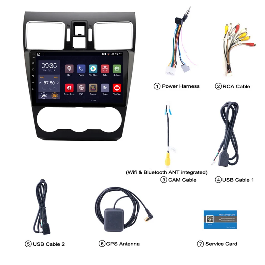 Excellent 9 inch 2.5D IPS HD multi-touch screen Android8.1 2G RAM 32G ROM NAVI For Subaru Forester XV WRX 2012-2018 with BT SWC USB WIFI 2