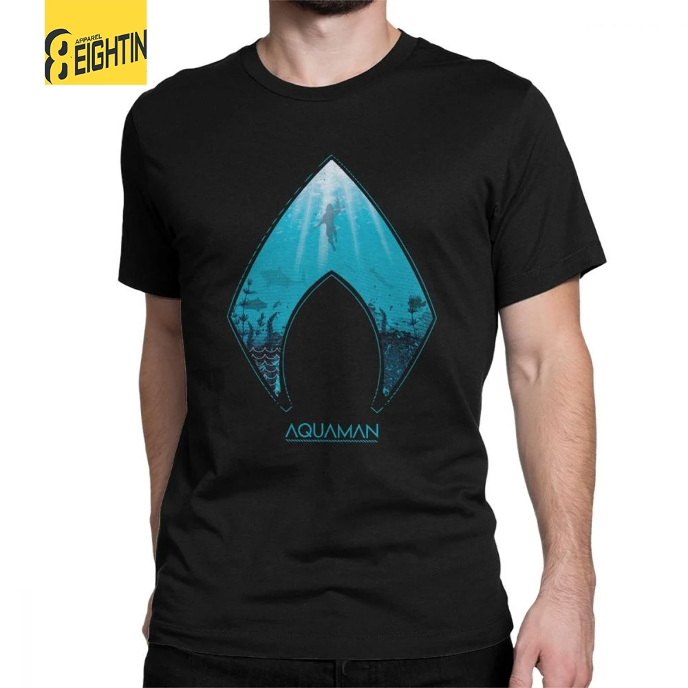 

See Through Aquaman T-Shirts Logo Ocean King Orm Of Atlantis T Shirts Men Gift Clothes Fashion Round Neck Purified Cotton Tees