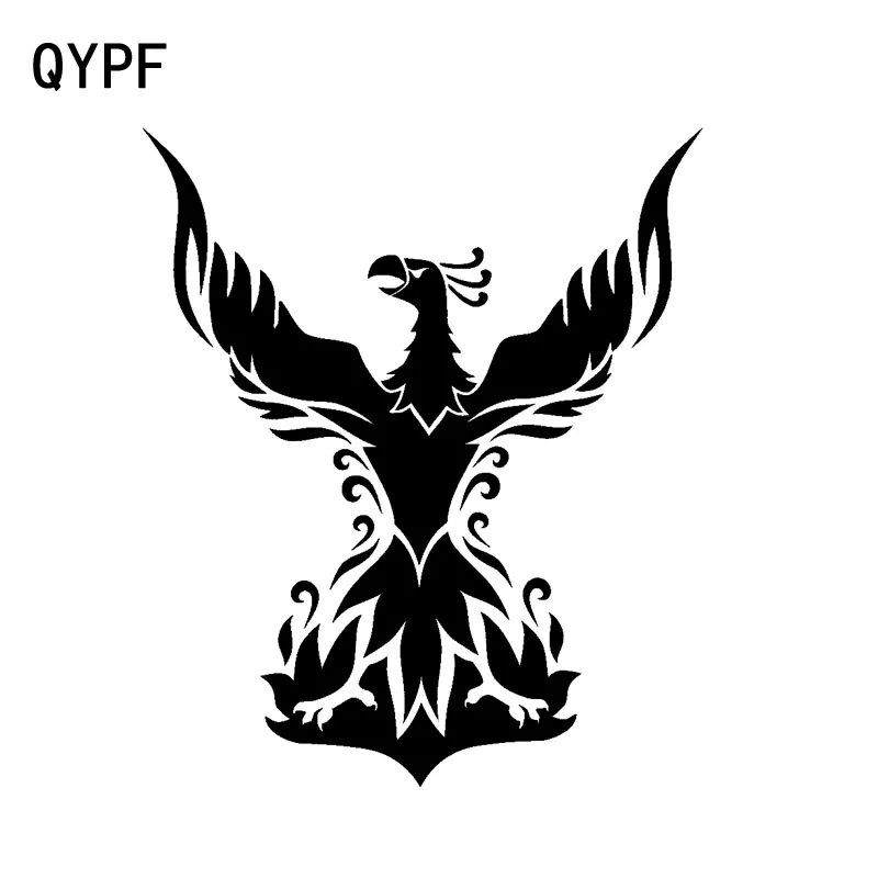 QYPF 12 8 см * 15 1 Феникс фантастическая птица пламени виниловая Автомобильная
