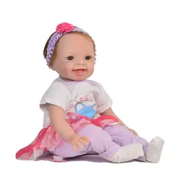 KEIUMI Мода 22 ''мягкие куклы для девочек реальные как Улыбающееся 55 см мягкие силиконовые Reborn Кукла Новорожденный ребенок детский приятель DIY