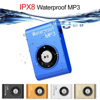 

8GB/ 4GB Waterproof MP3 Player Swimming Surfing Sports Headphone Headset Music Player with FM Clip Walkman MP3 Player 10pcs DHL