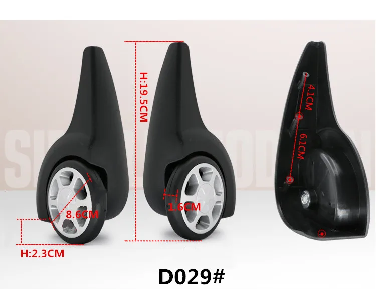 Сменные багажные колеса 2 шт. 1 левый и 1 правый Универсальный чемодан запчасти Колеса Аксессуары, колеса для чемоданов D082