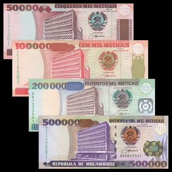 

Mozambique set 4 PCS, 50000 100000 200000 500000 Meticais,P-138 139 141 142,UNC, Africa, Gift, Original