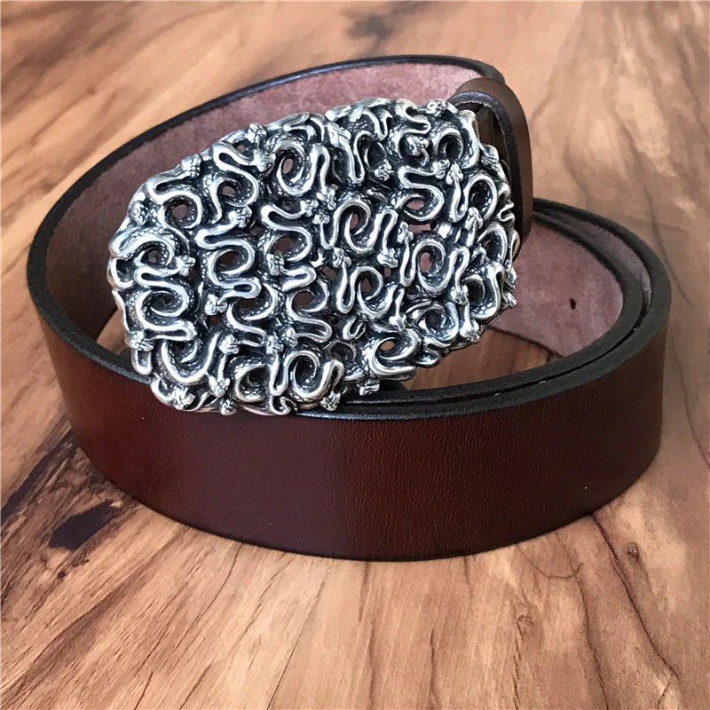 

Vintage Metal Belt Buckle Men Belt Top Quality Thick Leather Belt Men Ceinture Homme Male Strap Wide Belts Cinto Riem MBT0498