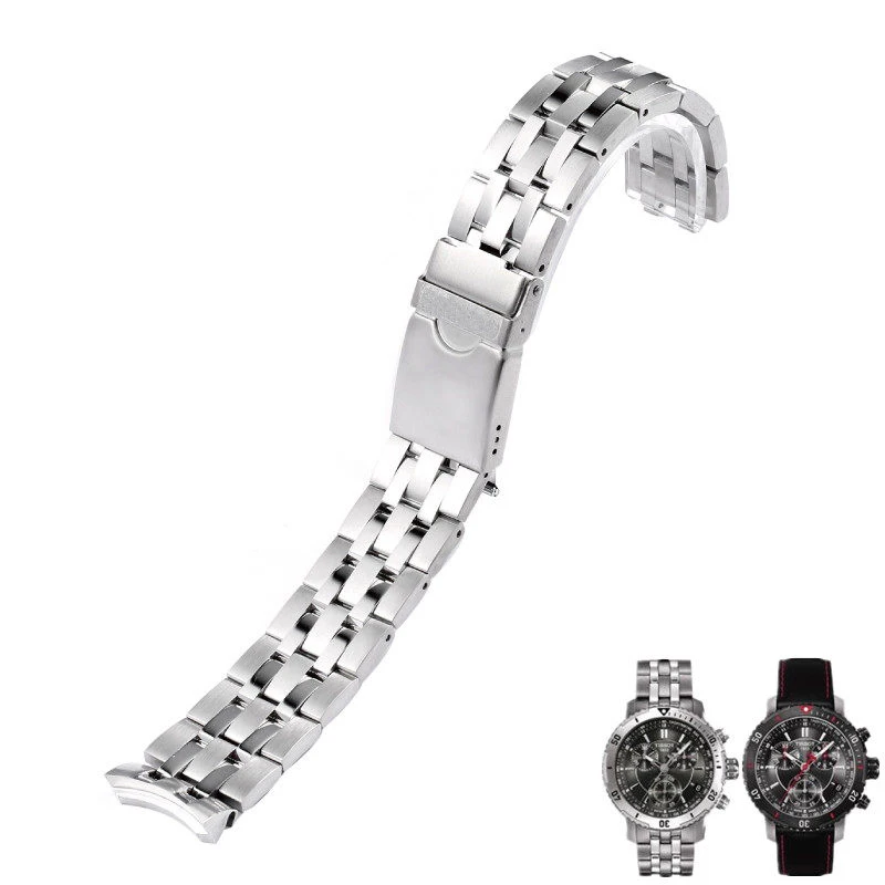 

Suitable for Tissot 1853 PRS200 sport T12 series T067417A steel belt watch chain T067
