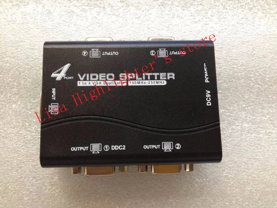 2 шт. черный от 1 до 4 портов 4 способ VGA Видео сплиттер Дубликатор 250 МГц сплит-экран устройство какадаемый сапоги видеосигналы до 65 м