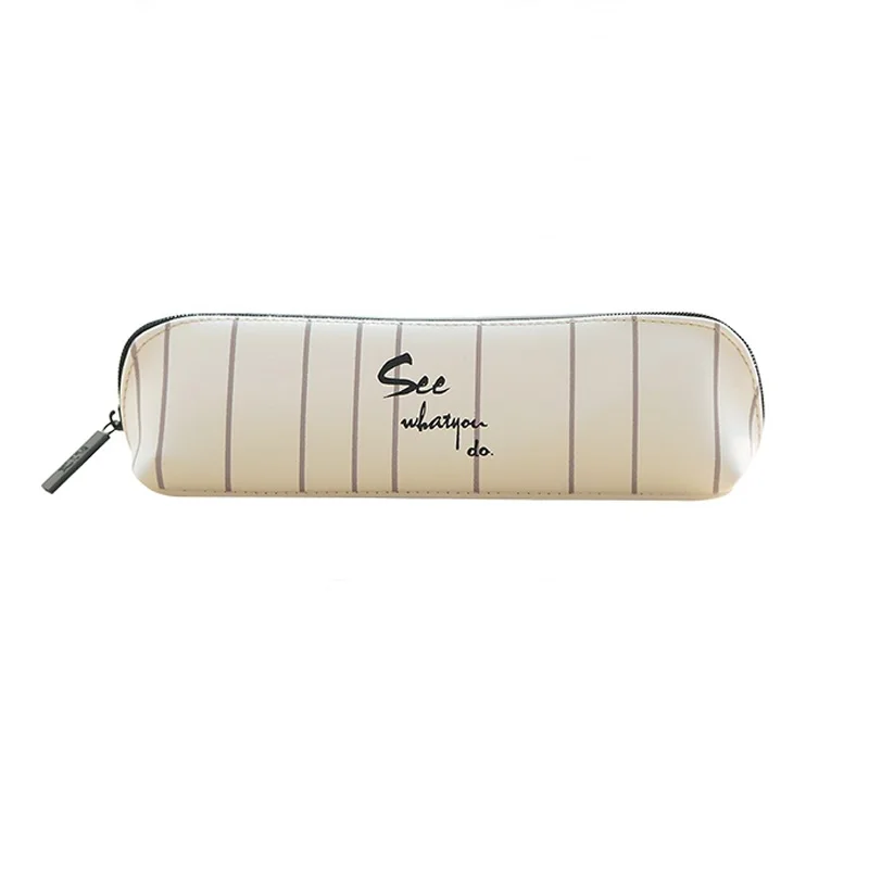 

Creative PU Leather Pencil Bag School Stationery Pen Bag