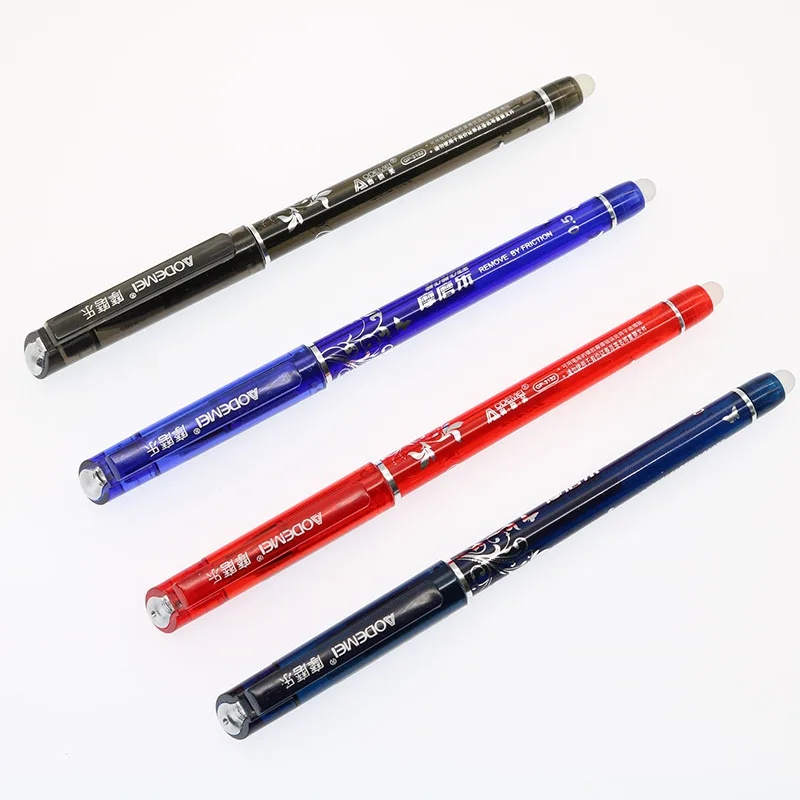 6Pcs Erasable Magic Ballpoint Pen 0.5mm Blue Ink Ball Point Pen School