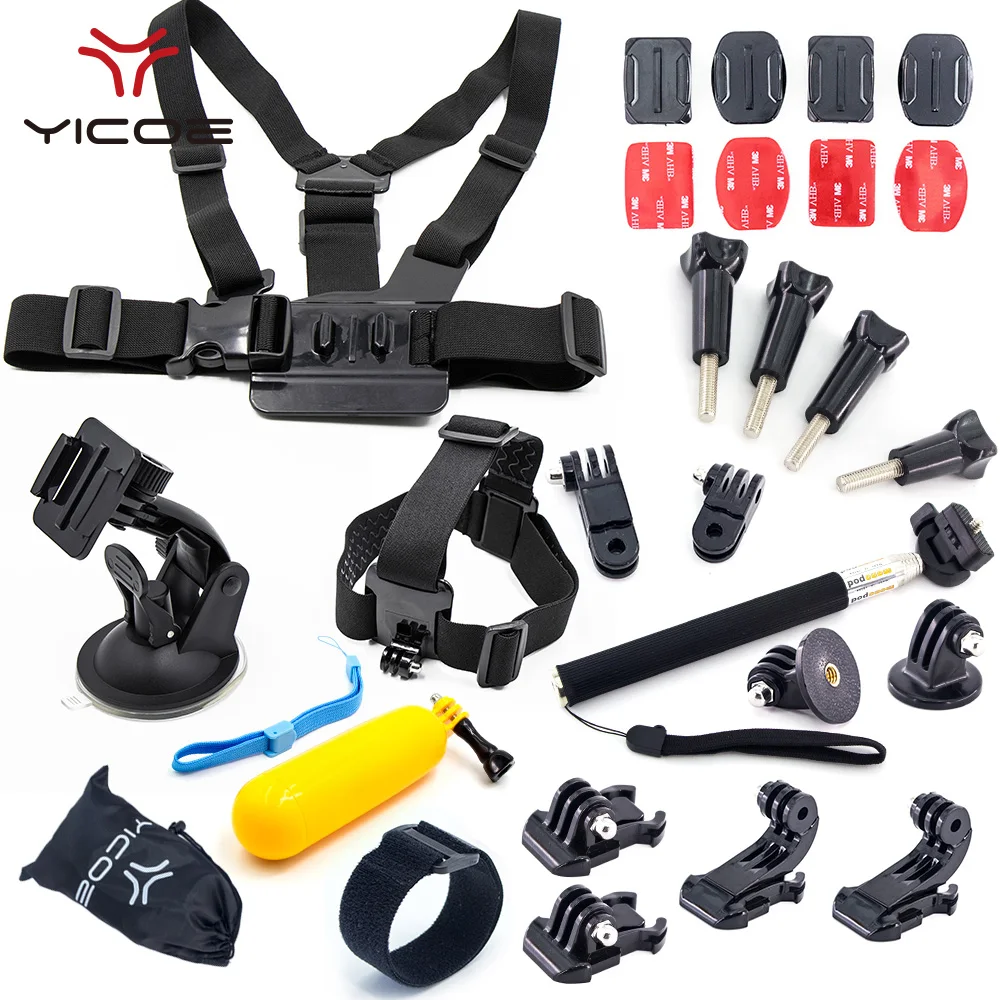 Beste Mount Statief Zelf Stick voor SJCAM Gopro Hero Xiaomi yi Gaan Pro 6 5 4 3 Sessie SJ4000 Mijia yi 4 k Sport Camera Accessoires kit