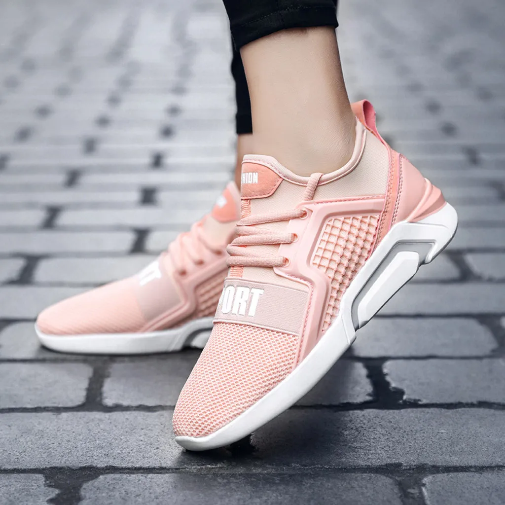 Running shoes Women lightweight sneakers sports shoes Female Lace-Up mesh breathable cushioning non-slip outdoor casual shoes