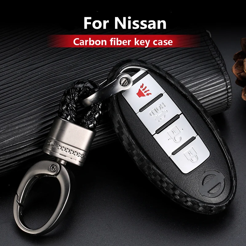 

2019 New Carbon Fiber Silica gel Key Cover Case For Nissan Infiniti QX50 Q50L Q60 Car Shell AutoKey keychain keyring Accessories