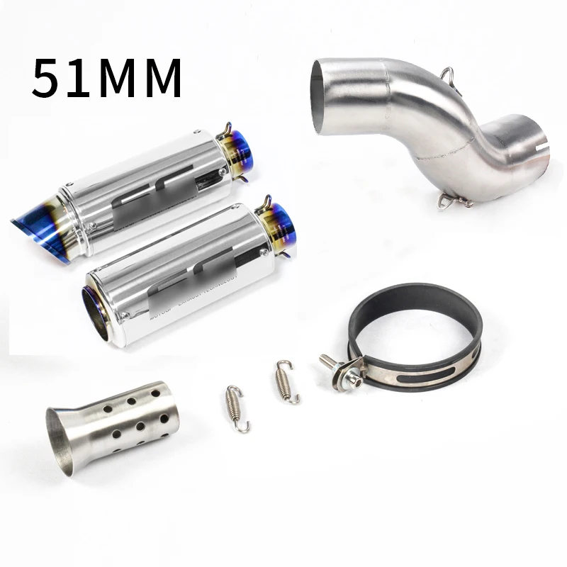 

Motorcycle Full Exhaust System Escape Middle Link Pipe Muffler Slip-On For Kawasaki Z900 Ninja900 Motorcycle Accessories Refit