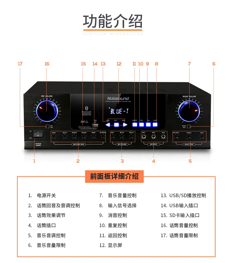 Nobsound K10 Bluetooth домашняя ktv звуковая посылка, оборудование, домашние колонки ktv караоке ОК десять сильных басов Поддержка Bluetooth