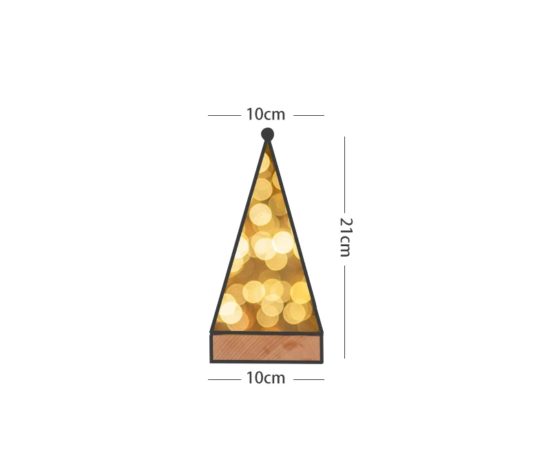 Светодиодный ночник деревянный напольный светильник треугольная башня стеклянная настольная лампа спальня гостиная освещение домашний декоративный световой прибор освещение