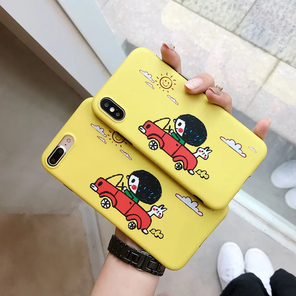 Милые Cartooon чехол для iPhone x 6s 7 корпус Funda X Coque Plus Силиконовые задние Чехлы 6 8 плюс |
