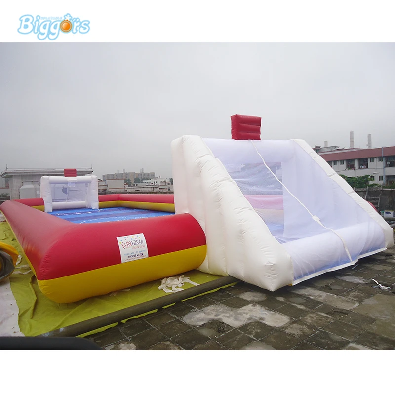 

Factory Price Inflatable Football Soccer Field Game Inflatable Soapy Stadium With Net