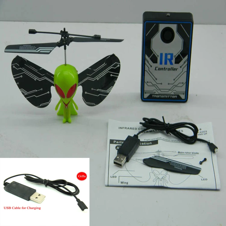 new free shipping alien flyer ir remote control ufo rc kids rc usb ufo flyer