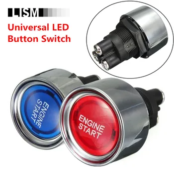 

12v LED Light Motor Car Keyless Engine Starter Ignition Button Key Push Start Button Switch Replacement Enginee Start Universal
