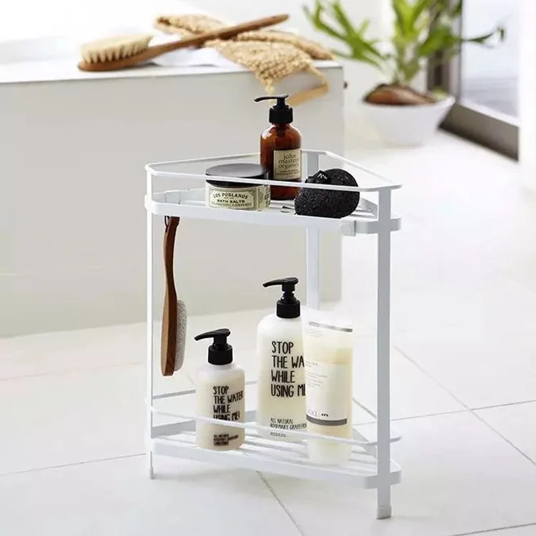  Bathroom Shelf Snap Corner Shelf Shower Caddy Basket Desktop Standing Storage Organizer for Kitchen