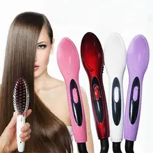 EU Russian plug Electric Hair Straightener Comb Iron Brush Auto Styling Hair Massager Tools