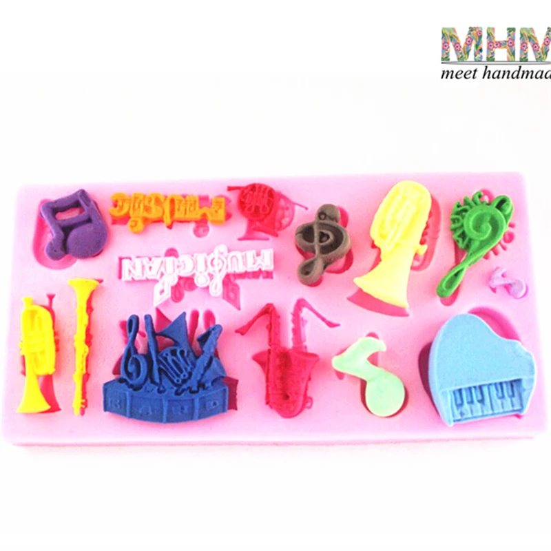 Musical Instrument Piano Trumpet Silicone Fondant Soap 3d Cake Mold