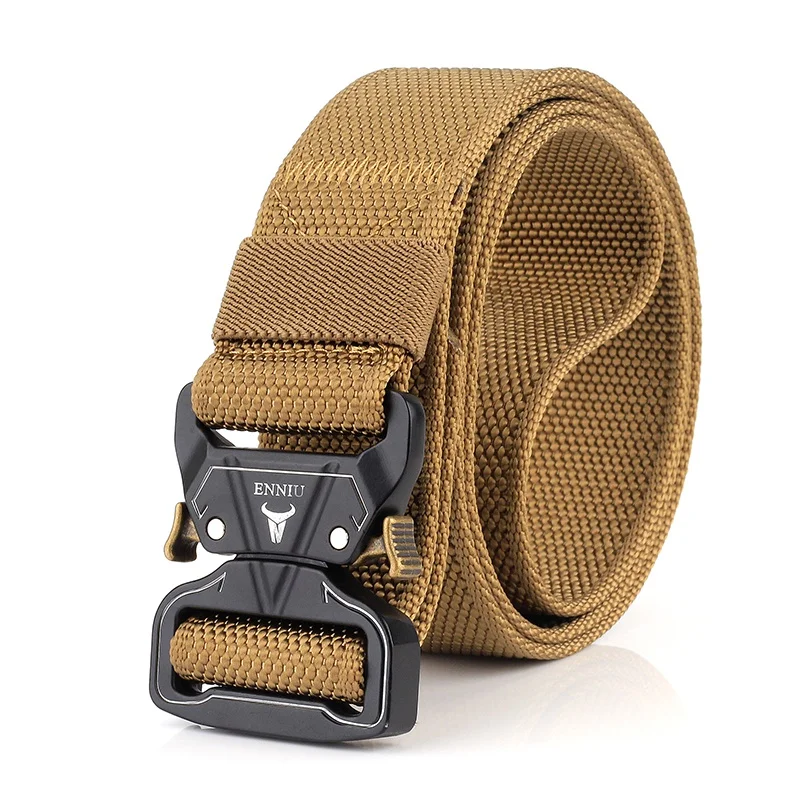 

Tactical Belts Adjustable Heavy Duty Metal Buckle Waist Belt Waist Support Nylon Military Hunting Waist Belt 125cm