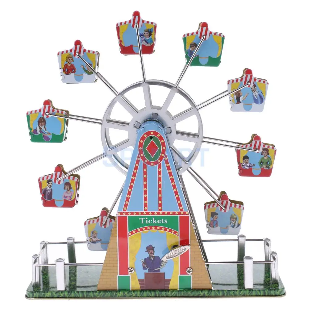 

Vintage Musical Ferris Wheel Model Wind-up Clockwork Tin Toys Collection Gifts