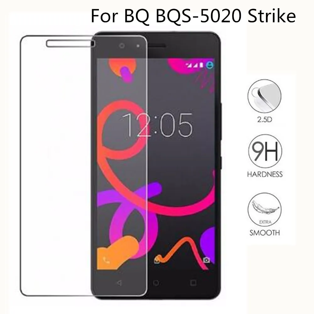 For BQ Strike 5020 Tempered Glass 2.5D 9H Premium Screen Protector Toughened Anti-glare Guard Film Case | Мобильные телефоны и
