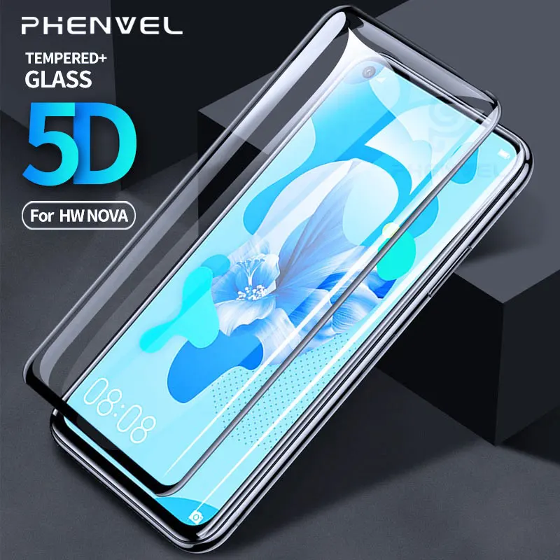 

Oleophobic Glass For huawei nova 4 5i Screen Protector Full Cover 5D Tempered Glass for nova 5i Anti-Explosion Curved Glass