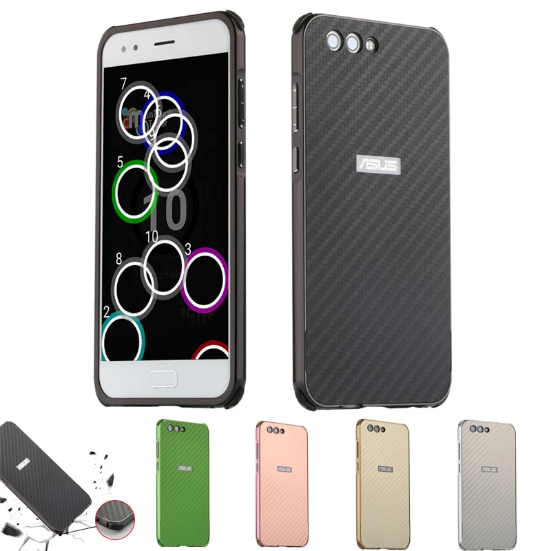 

For Asus Zenfone 4 Max ZC520KL Case Aluminum Metal Frame+Carbon Fiber Cover Case for Asus Zenfone 4 Max ZC520KL Shockproof Case