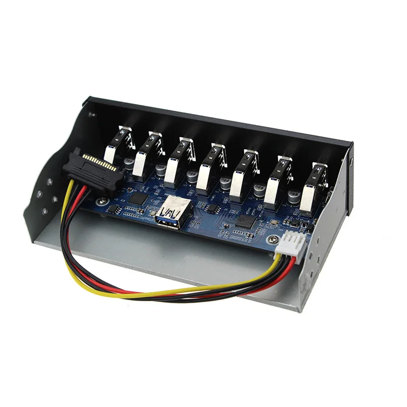 USB 3 0 7 портов Hub 5Gbs 5 25 &quotCD ROM Drive Bay CD Передняя панель для компьютера чехол + 19