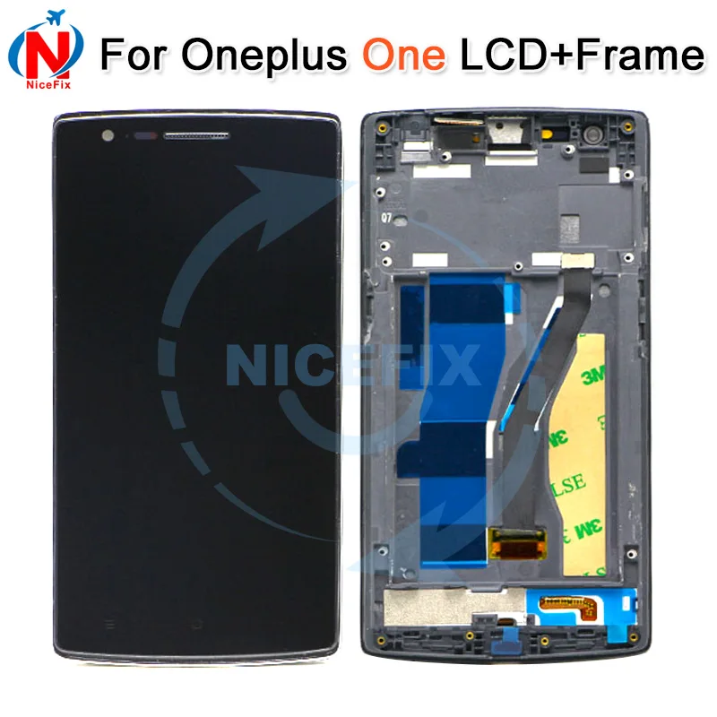 

New For Oneplus 1 LCD Display Touch Screen Digitizer Assembly For Oneplus One A0001 Oneplus 1 LCD Display + Frame Replacement