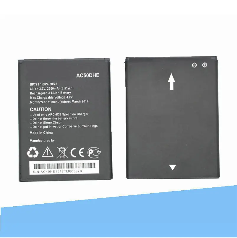 ISkyams 1x2300 mAh AC50DHE батарея мобильного телефона для ARCHOS AC50DHE 50d гелиевые 4G батареи