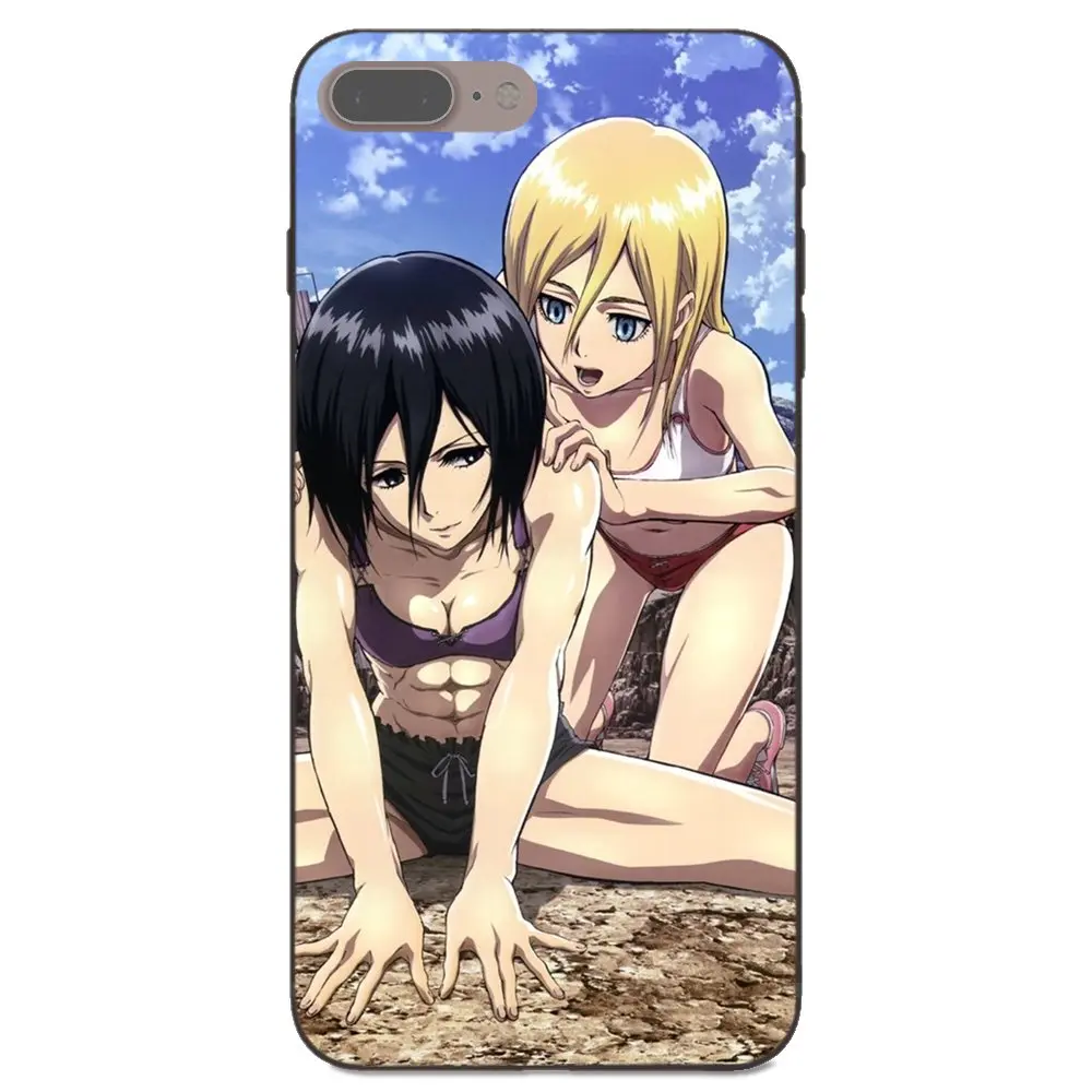 Мягкий резиновый чехол для телефона с аниме атакой на Титанов Eren Levi Mikasa Samsung Galaxy A3