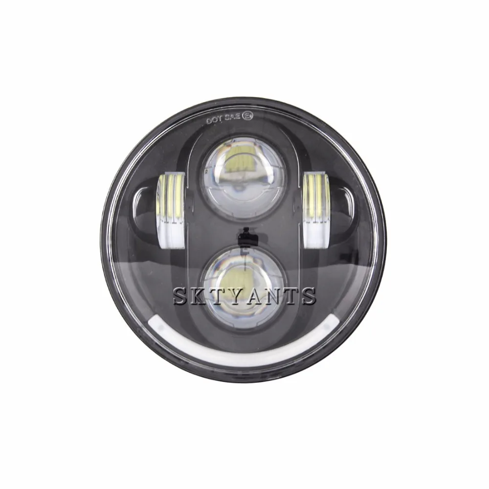 

5.75 inch LED headlight halo Fit 5.75" Headlamp for Har-leys Softail, Dyna And Sportster Models