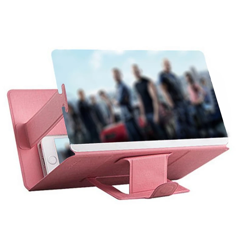 Складной мобильный увеличитель для экрана телефона 8 дюймов 3D HD видео увеличенный усилитель смартфон Стенд кронштейн стереоскопический держатель