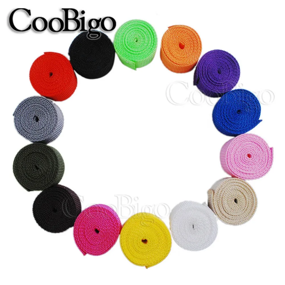

1yards Pick & Mixed Colorful 3/4"(19mm) Polypropylene PP Webbing Ribbon Band Strap Dog Collar Harness Outdoor Backpack Bag Parts
