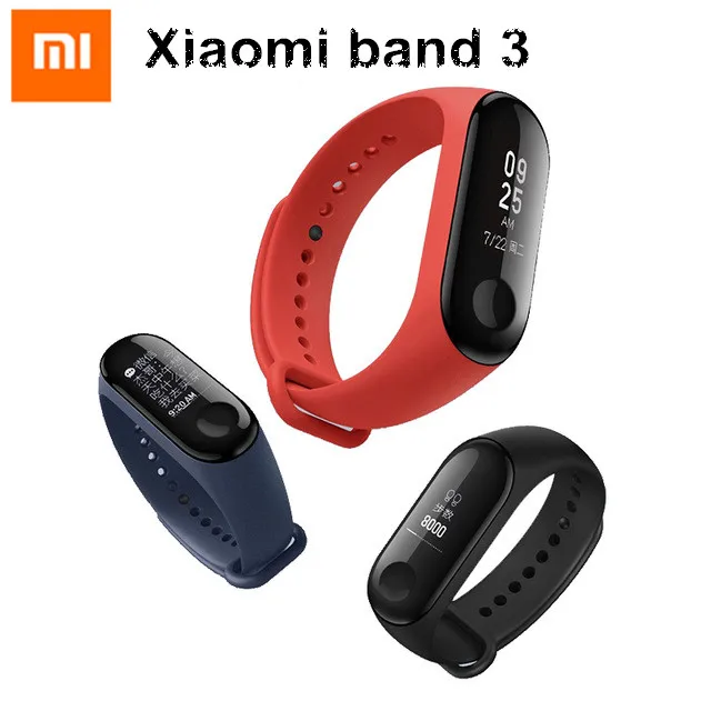 

Xiaomi Mi Band 3 Smart Bracelet Fitness Tracker Heart Rate Monitor OLED Display Touchpad Bluetooth4.2 Waterproof Wristband