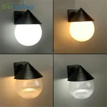 Открытый сад 7 Вт led крыльцо Настенные светильники IP54 E27 100-240 В белый прозрачный ПВХ водонепроницаемый настенный светильник для коридора балкона лестницы двора