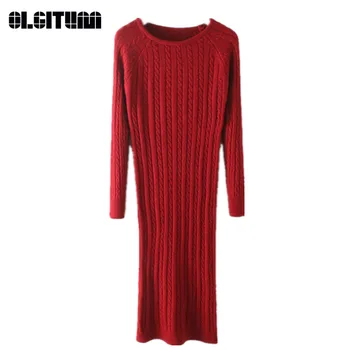 

Women long sweater dress 2020 sexy Dresses Elastic Skinny Split Dress Brief Knitted Dress DR458