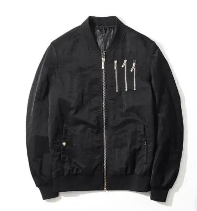 Black M~ 3XL Новая мужская одежда осенняя летная Куртка tide брендовая Молодежная, Воздушная сила утолщенная молния декоративная легкая куртка - Цвет: Black